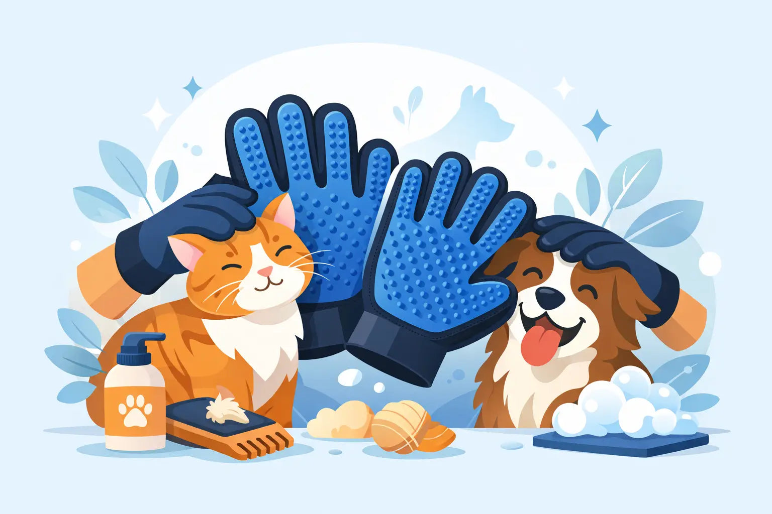 Best Pet Grooming Gloves for Cats and Dogs