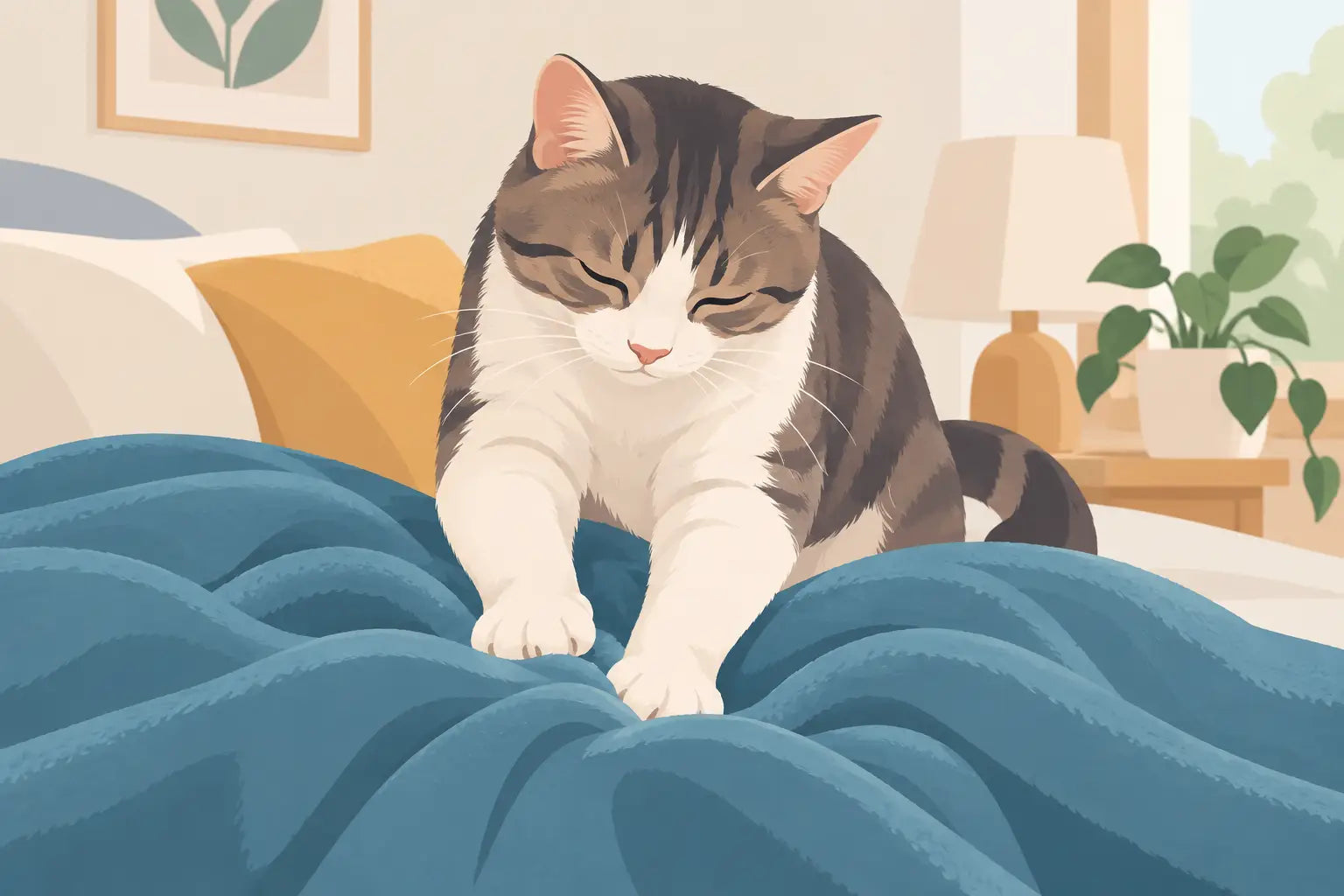 Why Cats Knead Blankets: A Cozy Cat Habit