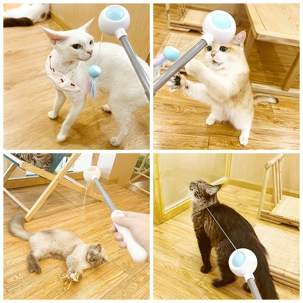 Cat Teaser Stick Toy For Indoor Cats