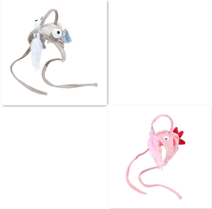 Head Wearing Feather Funny Cat