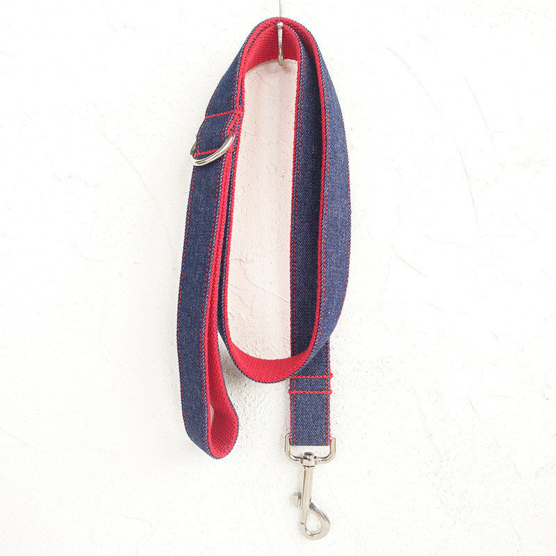 Denim blue pet dog leash