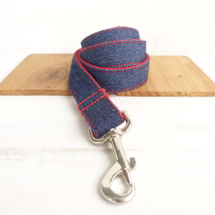 Denim blue pet dog leash