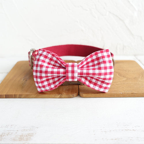 Pet Collar Bow Tie Set Leash