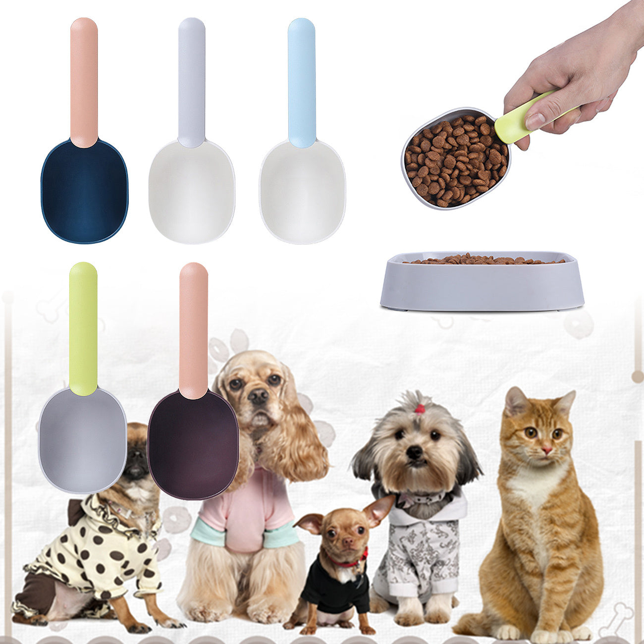 Pet Food Scoop With Ergonomic Bag
