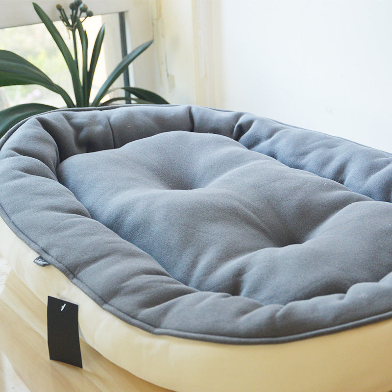 Thickened round plush pet basin