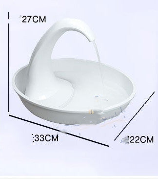 Cat Feeding Water Flowing Fountain