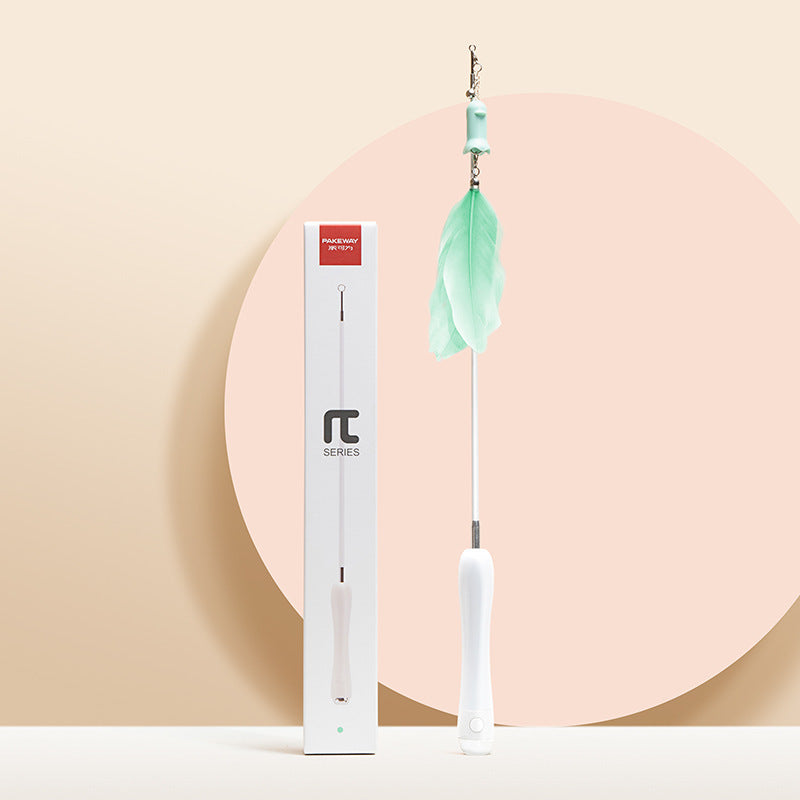 Cat Toy Laser Set Feather Stick