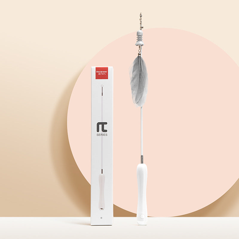 Cat Toy Laser Set Feather Stick