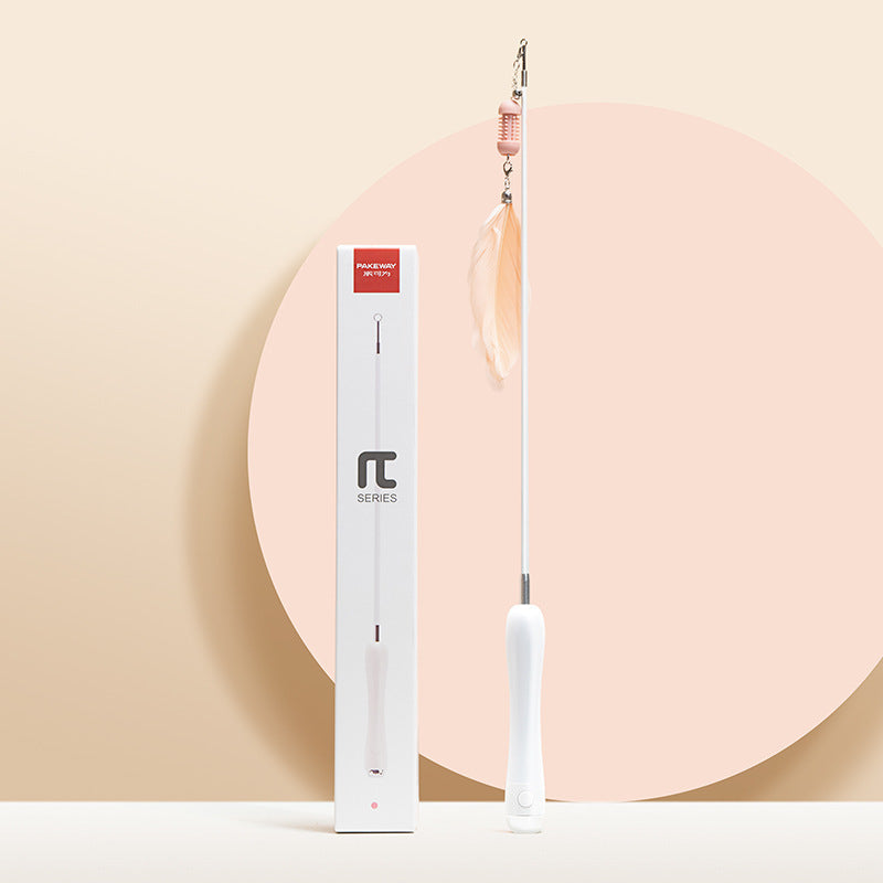 Cat Toy Laser Set Feather Stick