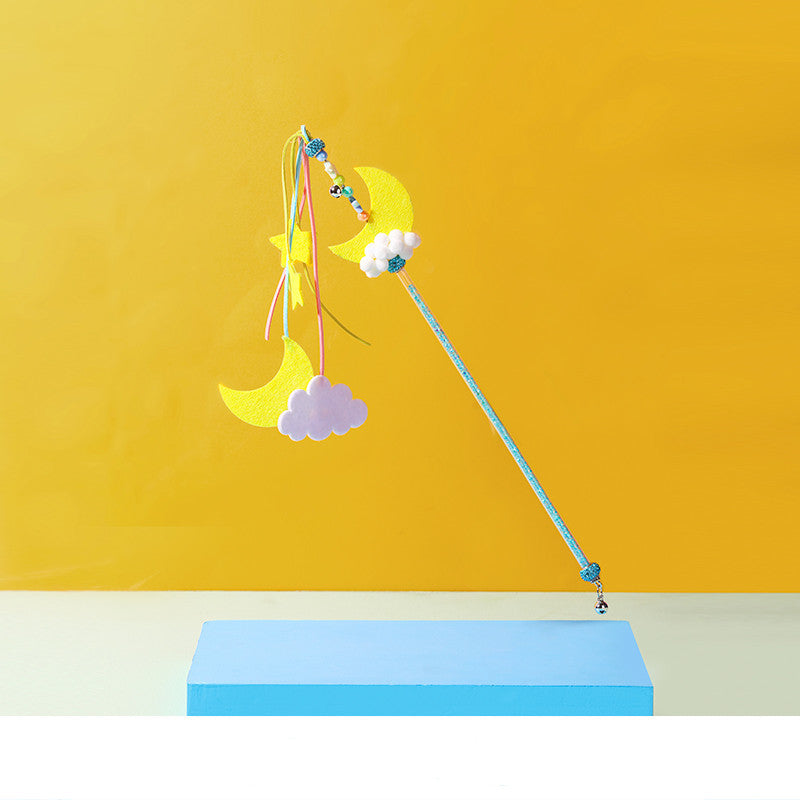 Original Handmade Night Sky Funny Cat Stick Cat Toy