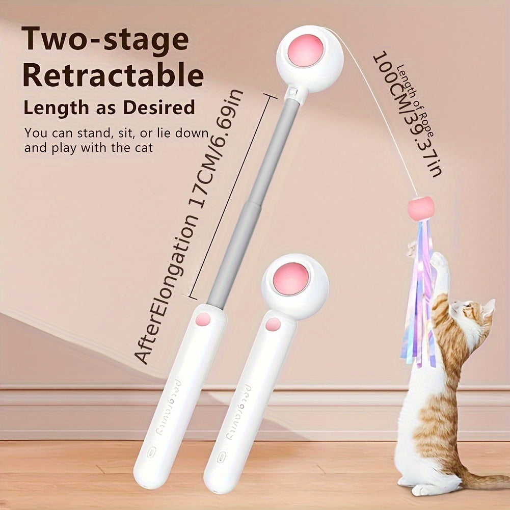 Cat Teaser Stick Toy For Indoor Cats