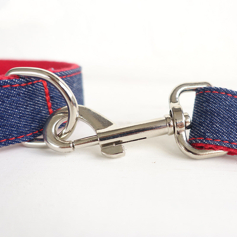 Denim blue pet dog leash