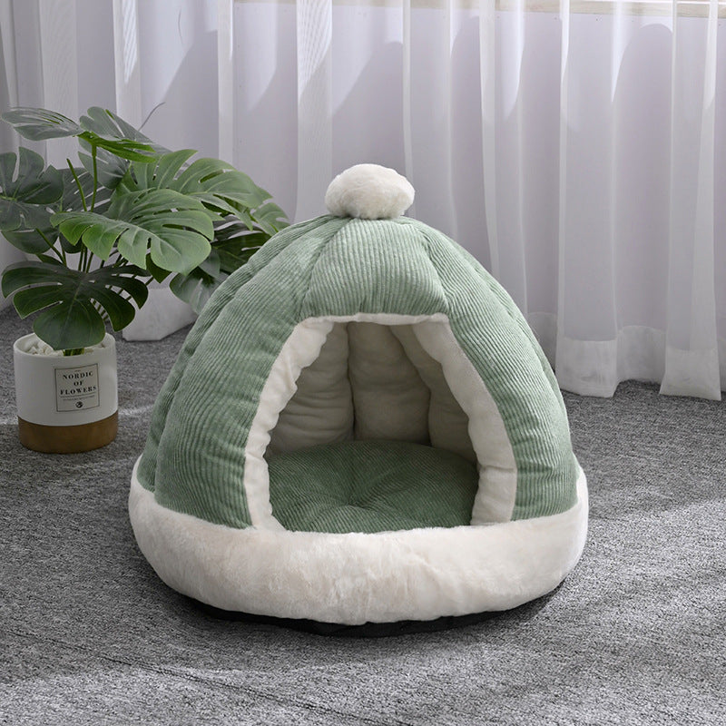 Kennel Dog Bed Enclosed Kitty Kennel