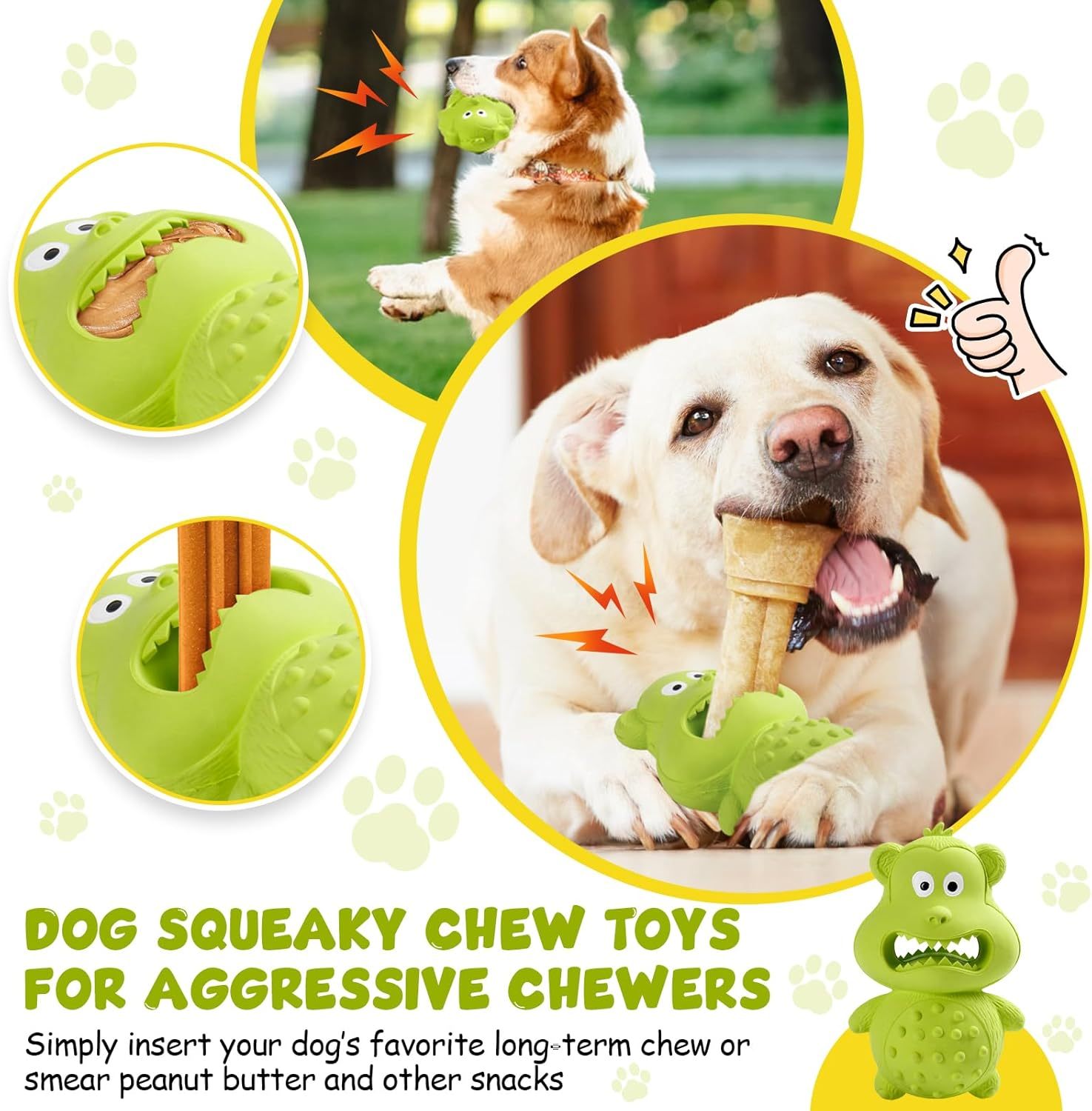 Rubber Squeaky Dog Toys