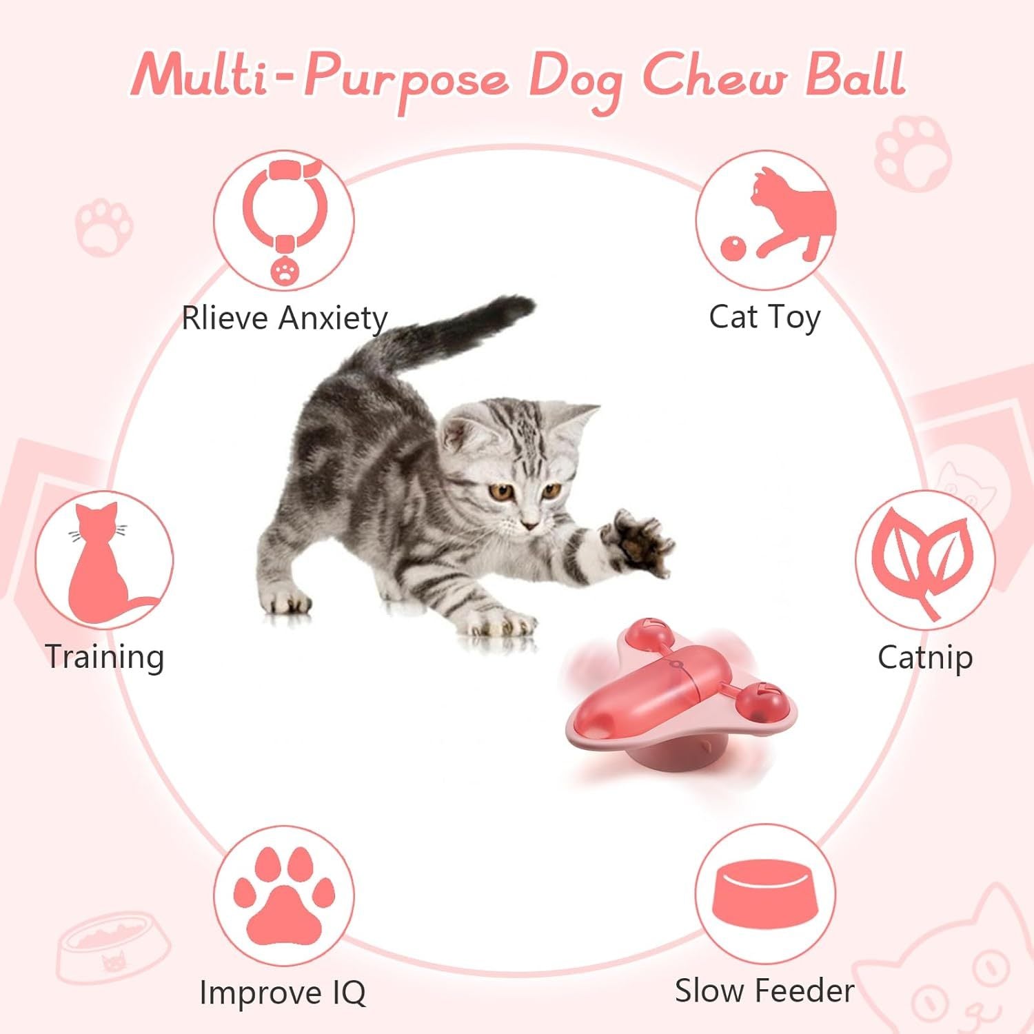 Interactive Cat Toy Puzzle Toy Pet Slow Feeder For Bored Indoor Cat Dog Bunny