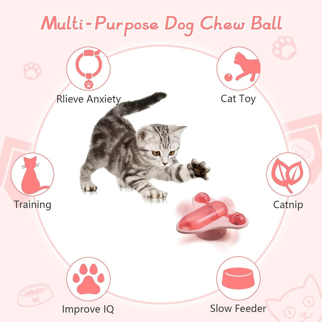 Interactive Cat Toy Puzzle Toy Pet Slow Feeder For Bored Indoor Cat Dog Bunny