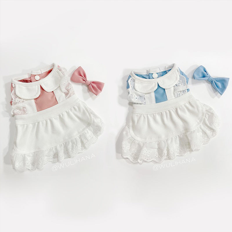 Maid Pet Lace Dress Dog Cat Small Dog Clothes