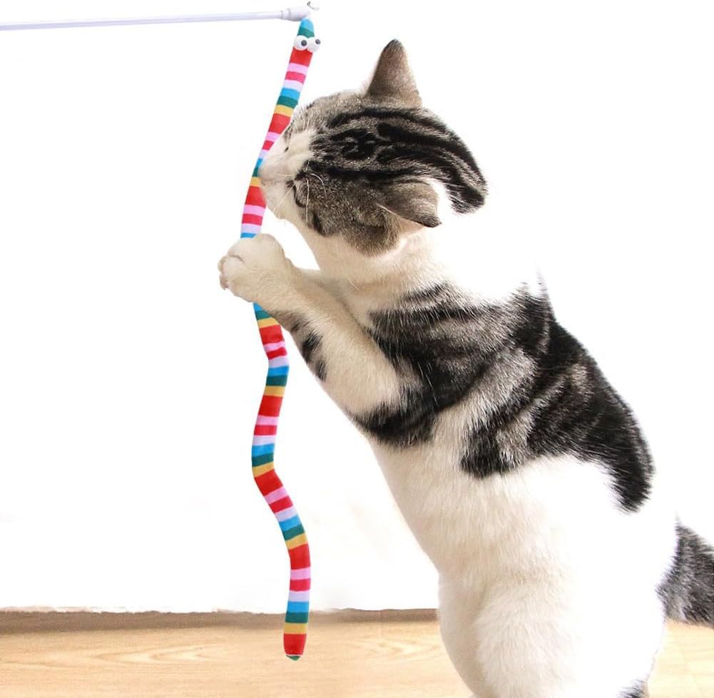 Cat Wands Plush Cat Teaser Toy With Cute Shape And Vivid Color Interactive Cat Toys For Cat And Kitten
