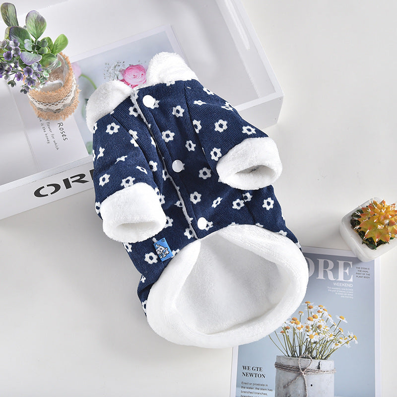 Dog Cotton Coat Corduroy Jacket