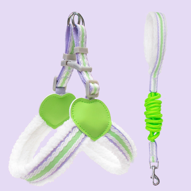 Dog Leash Summer Breathable Corgi Shiba Inu Bichon Chest Vest Walking Dog Leash Small And Medium-sized Dog Pet Supplies