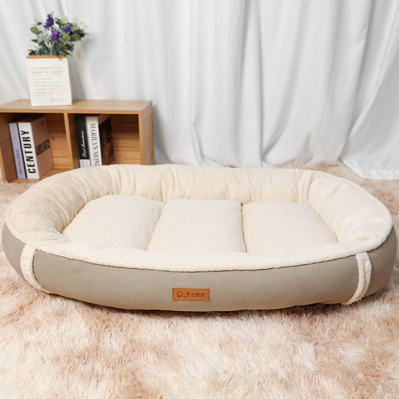 Dog Mat Pet Bed  Linen Round Nest Non-slip