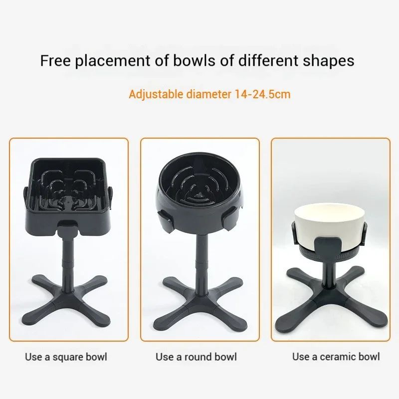 Adjustable Elevated Dog Food Bowls Stand Anti Slip Stability Pet Bowl Holder For Medium And Large Pets Pet Water Food Bowl