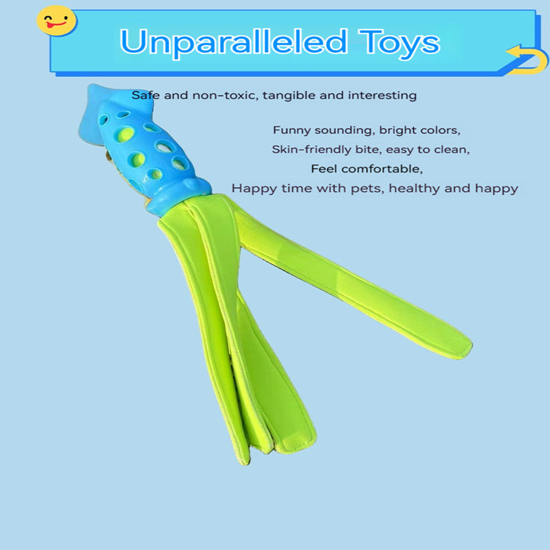 Pet Chew Toy Teeth Cleaning Squeaky Cuttlefish Toys Dog Interactive Training Throwing Toy For Small Medium Large Dogs