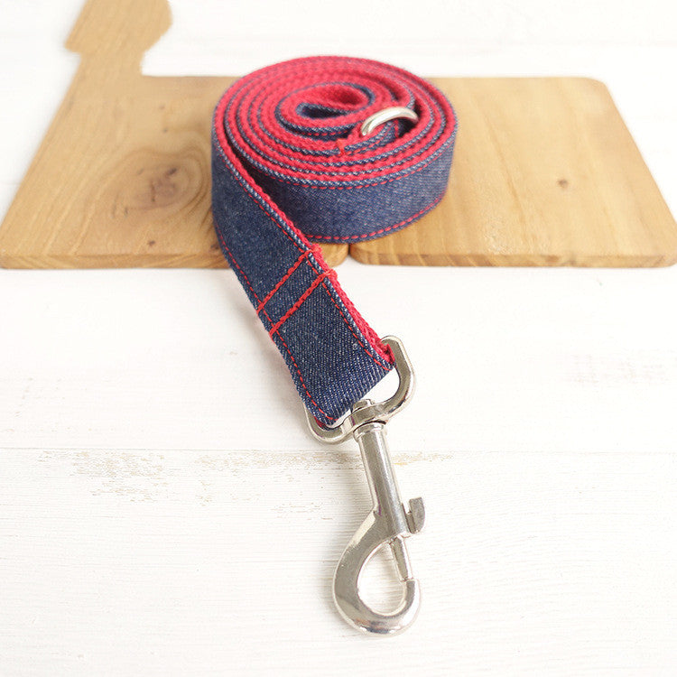 Denim blue pet dog leash