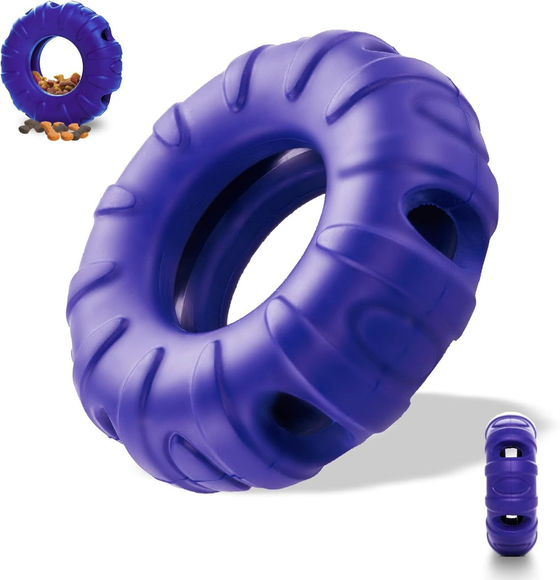 Chew Toys Puppy Tires Flavored Dog Chew Toys, Real Beef Flavor Leaky Food Toy Slow Feeder Food Treat Dispensing Toys, Dog Interactive Toys For Medium To Large Dogs