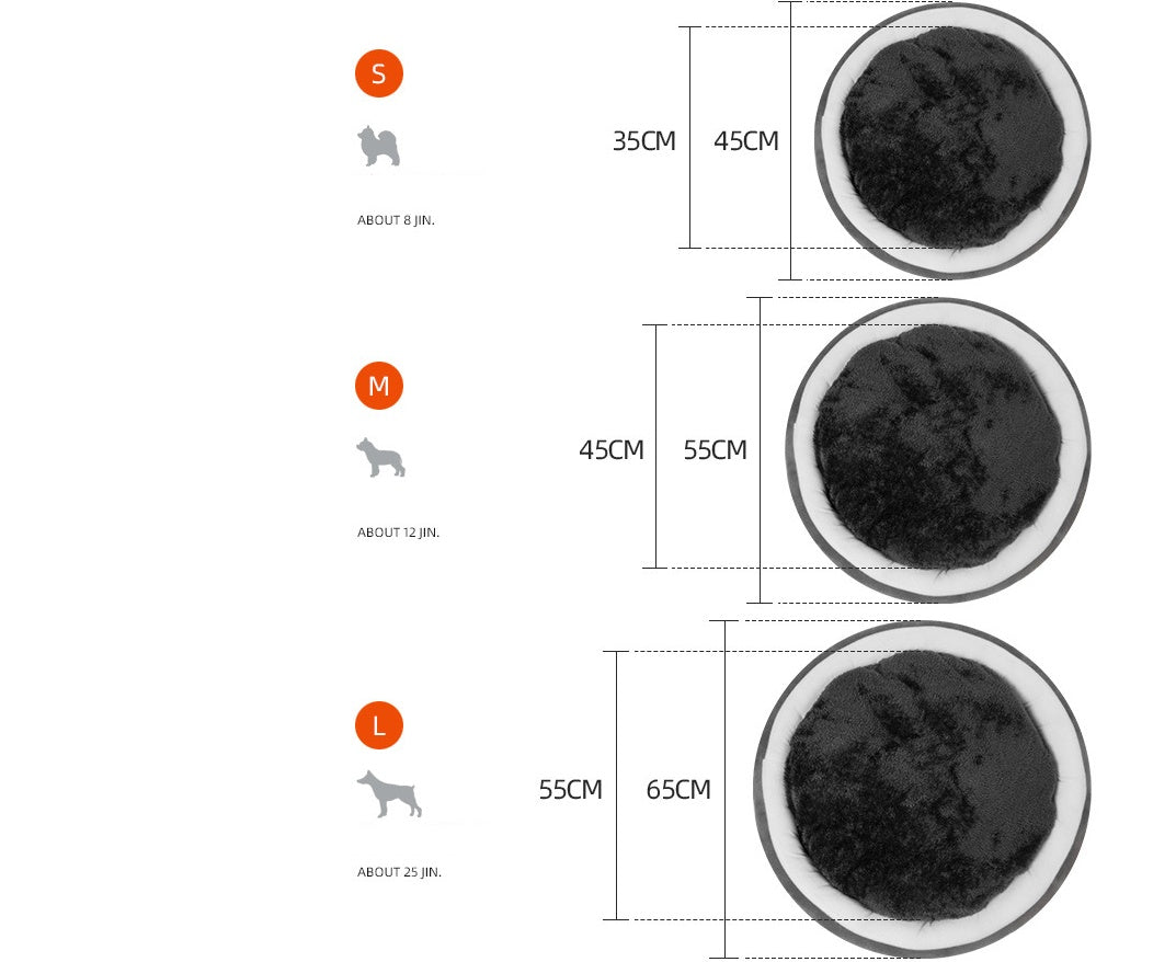 New round pet nest kennel cushion