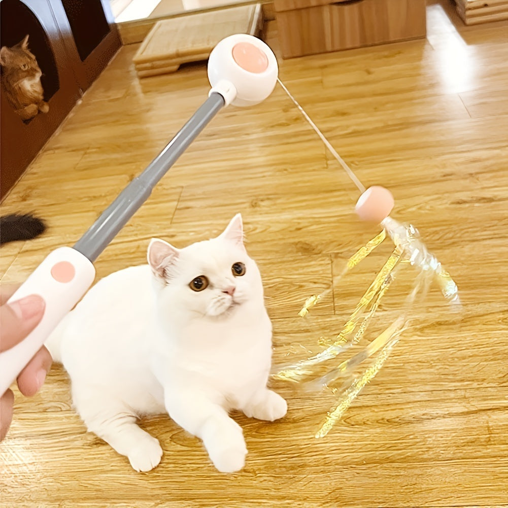 Cat Teaser Stick Toy For Indoor Cats