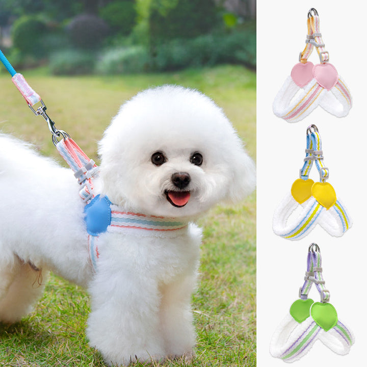 Dog Leash Summer Breathable Corgi Shiba Inu Bichon Chest Vest Walking Dog Leash Small And Medium-sized Dog Pet Supplies