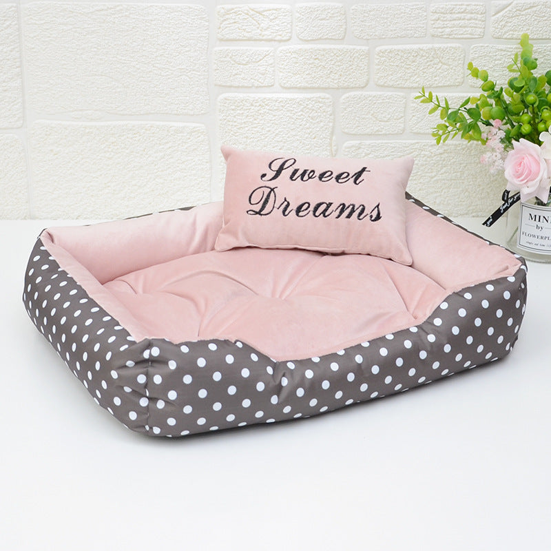 Printed Four Seasons New Small Dog Pet Bed