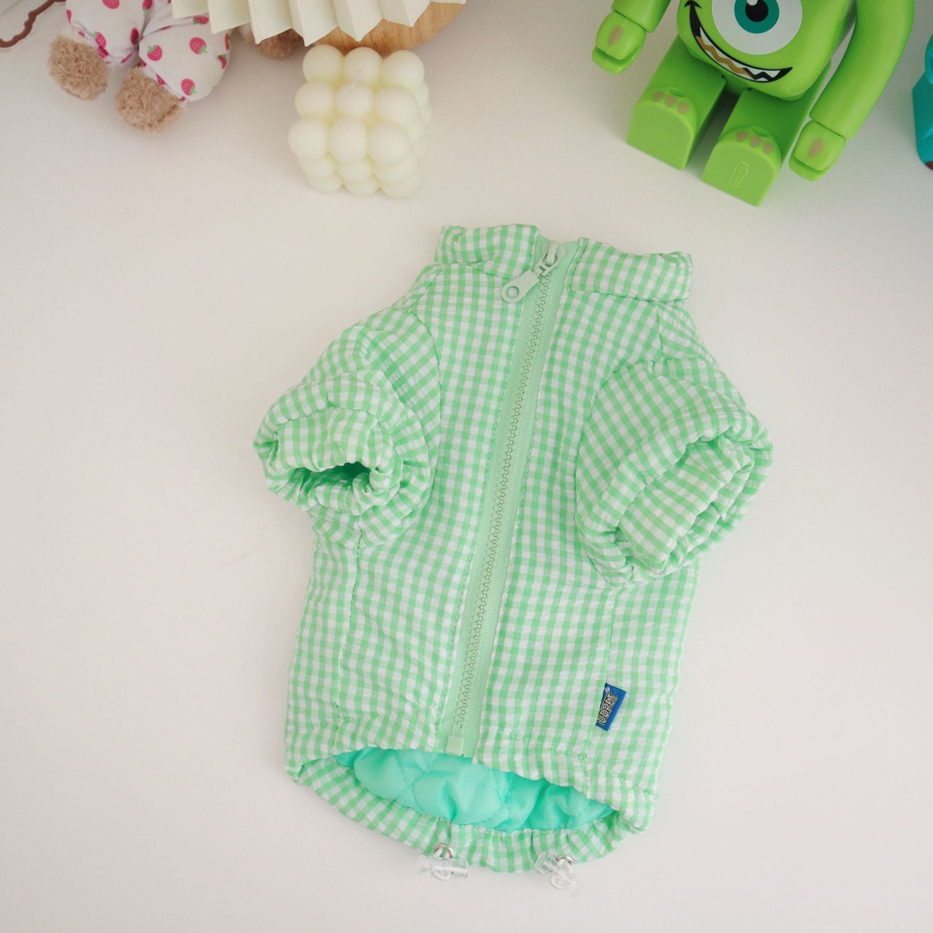 Dog Clothes Thick Plaid Cotton Coat