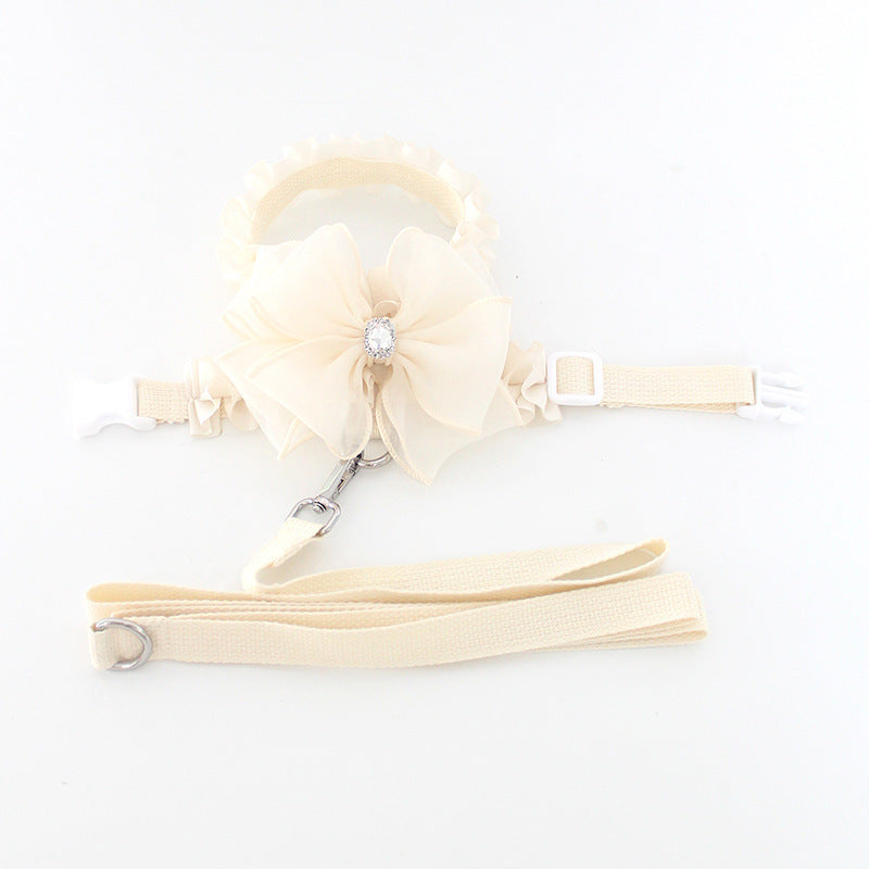 Pet Dog Leash Bow Tie Chest Strap
