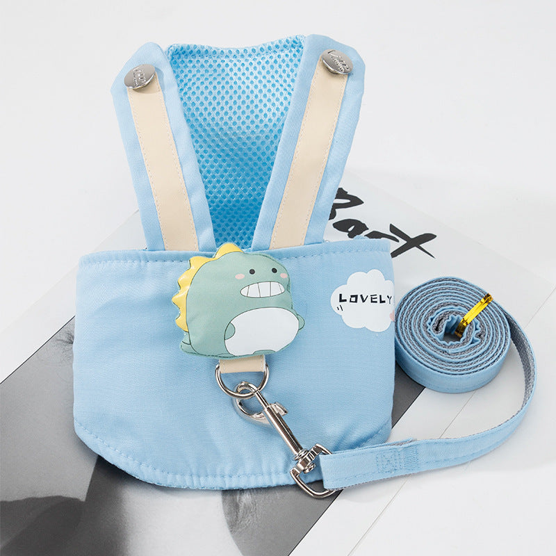 Cute Cat Walking The Dog Leash