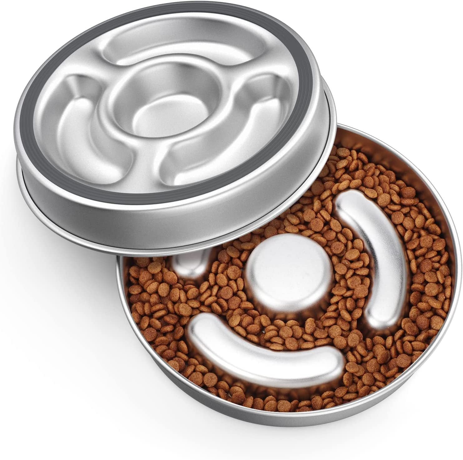 Pet Slow Feeding Bowl Stainless Steel