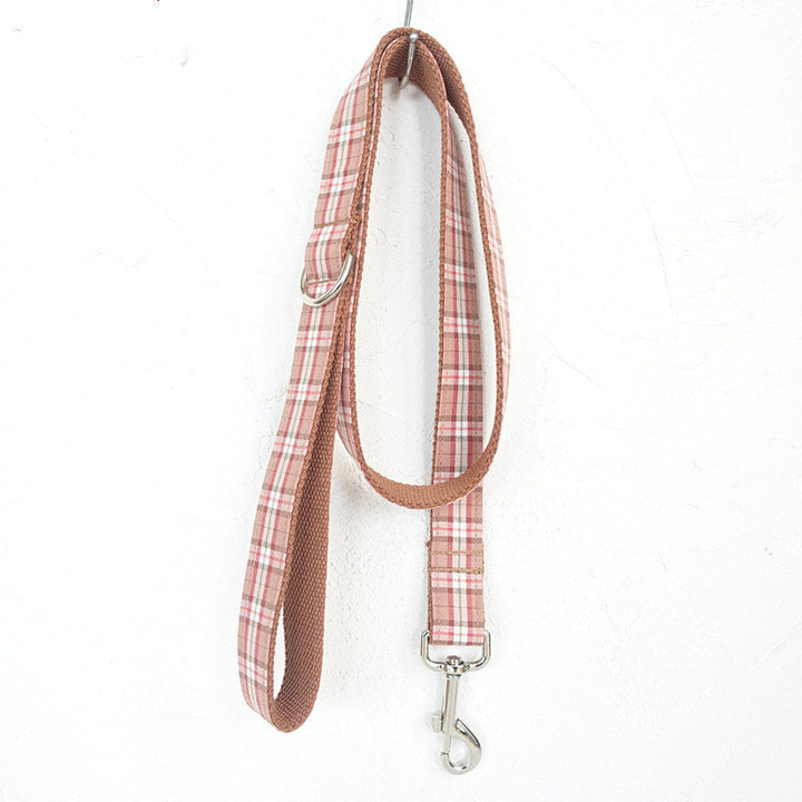 Pet leash, comfortable personality plaid dog chain
