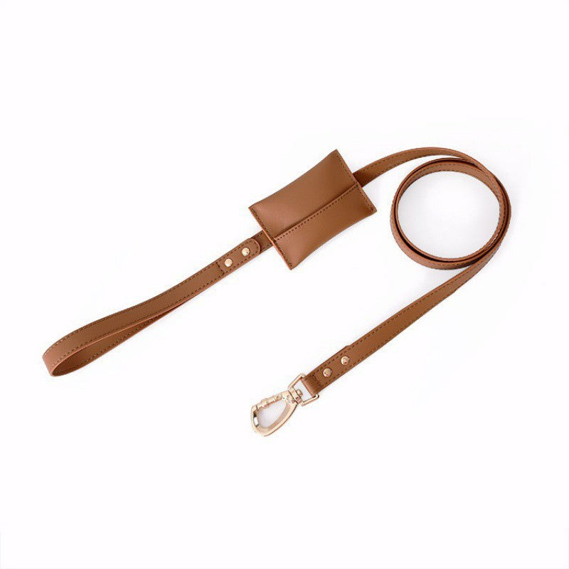 Small Dog Soft Leather Pet Box Leash