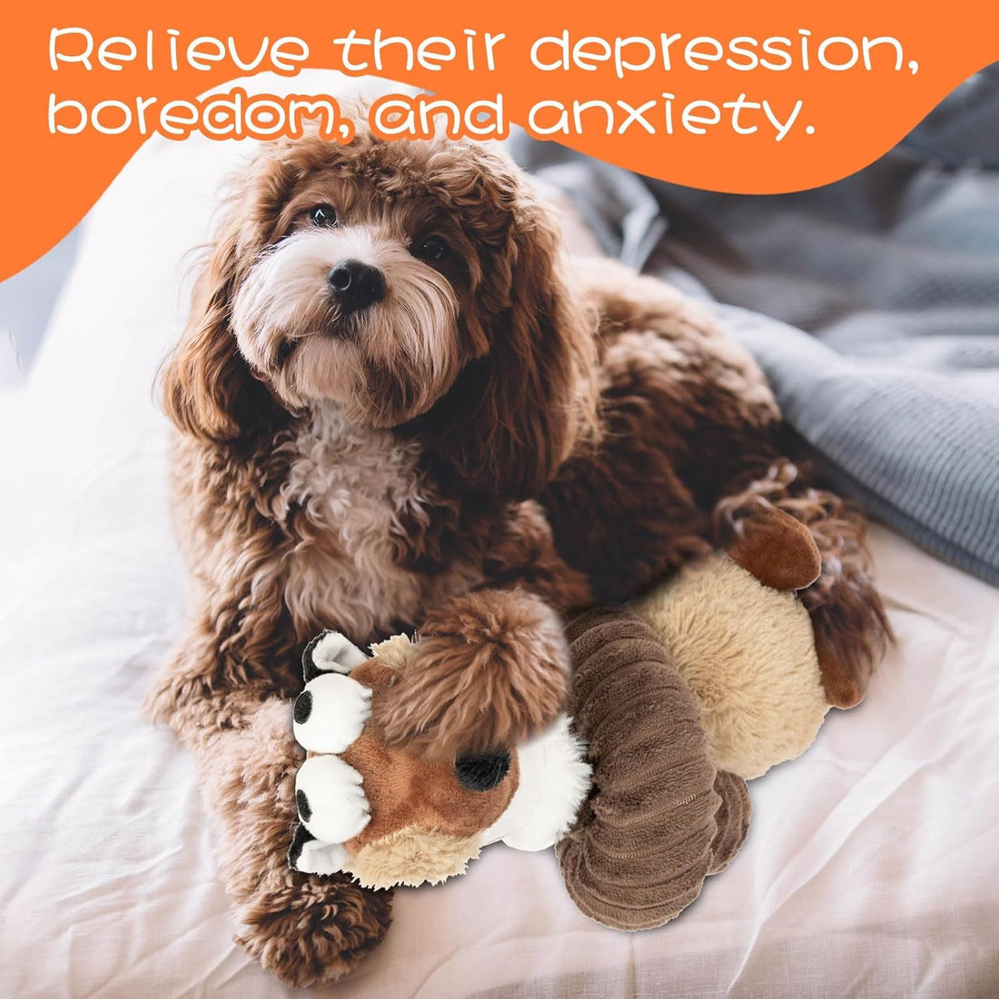 Squeaky Dog Toys Plush Stuffed Crinkle Pet Chew Toys Stuffing Dog Toys For Small Medium Large Dogs Puppy Teething Toys For Boredom Training