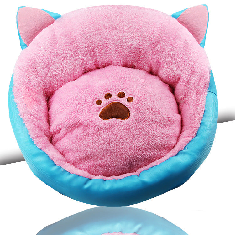 Cat ears kennel warm padded pet nest