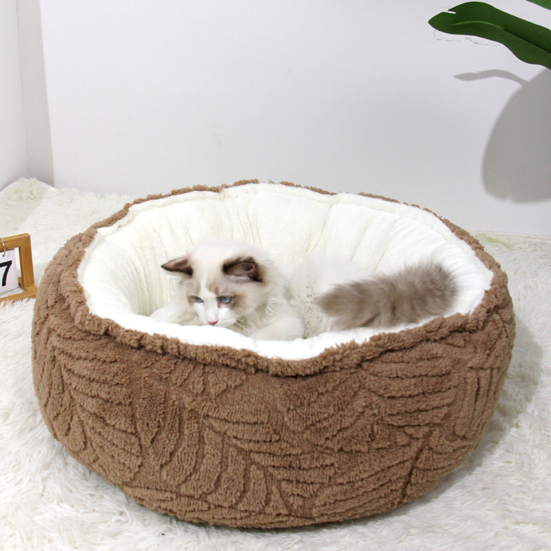 Cat Accessories Bed Round Soft And Warm Cat Nest Bed Pet Supplies Dog Beds For Medium Small Dogs Thickened Plush Cat House Mat