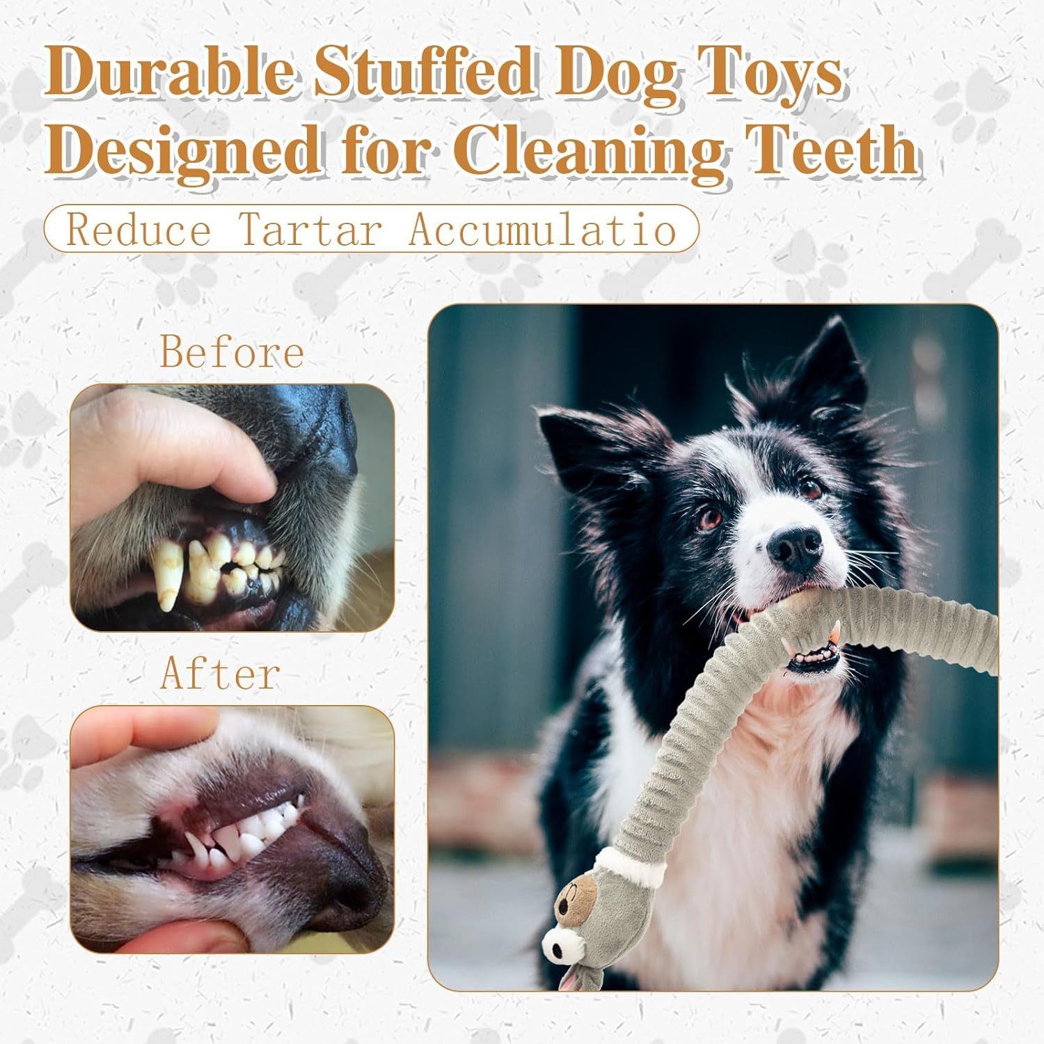 Squeaky Dog Toys Plush Stuffed Crinkle Pet Chew Toys Stuffing Dog Toys For Small Medium Large Dogs Puppy Teething Toys For Boredom Training