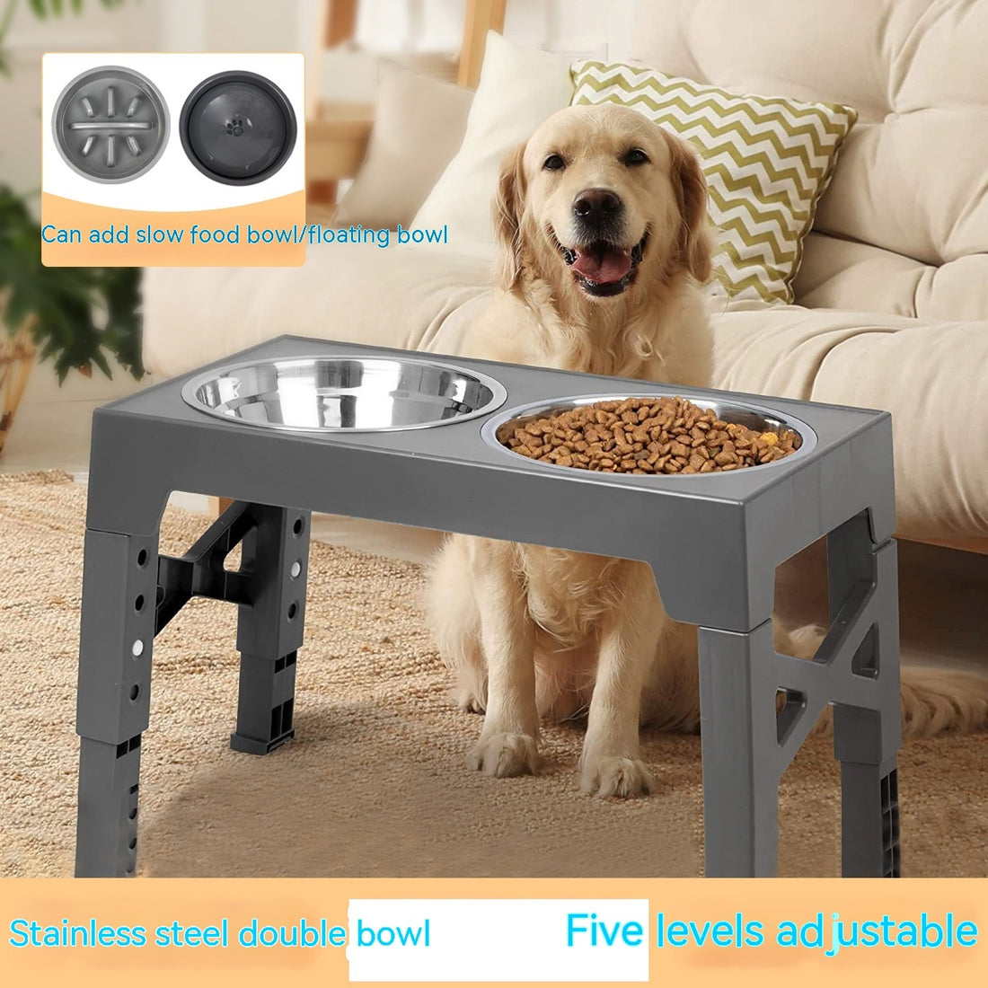 Pet Feeder Slow Feeding Bowl