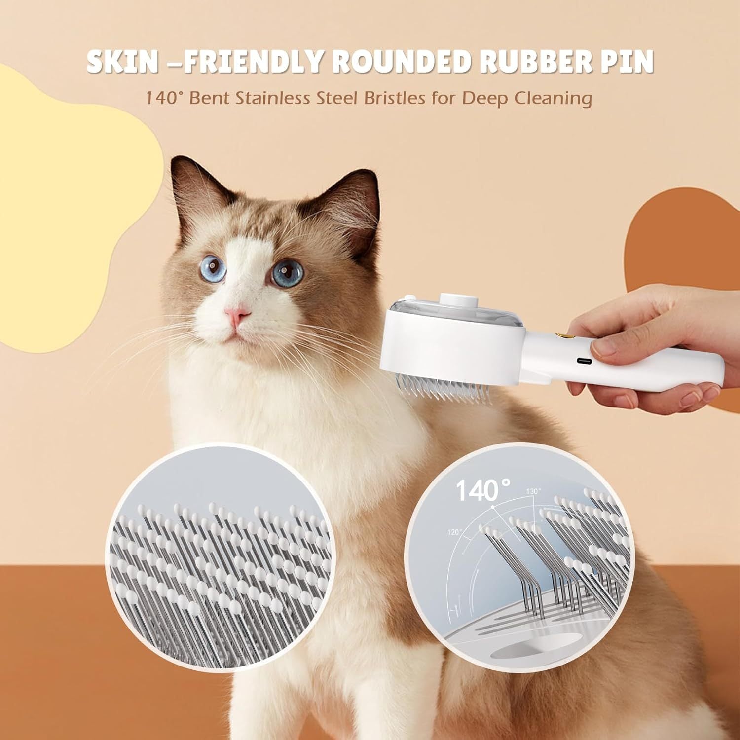Cat Steam Brush For Shedding Spritz