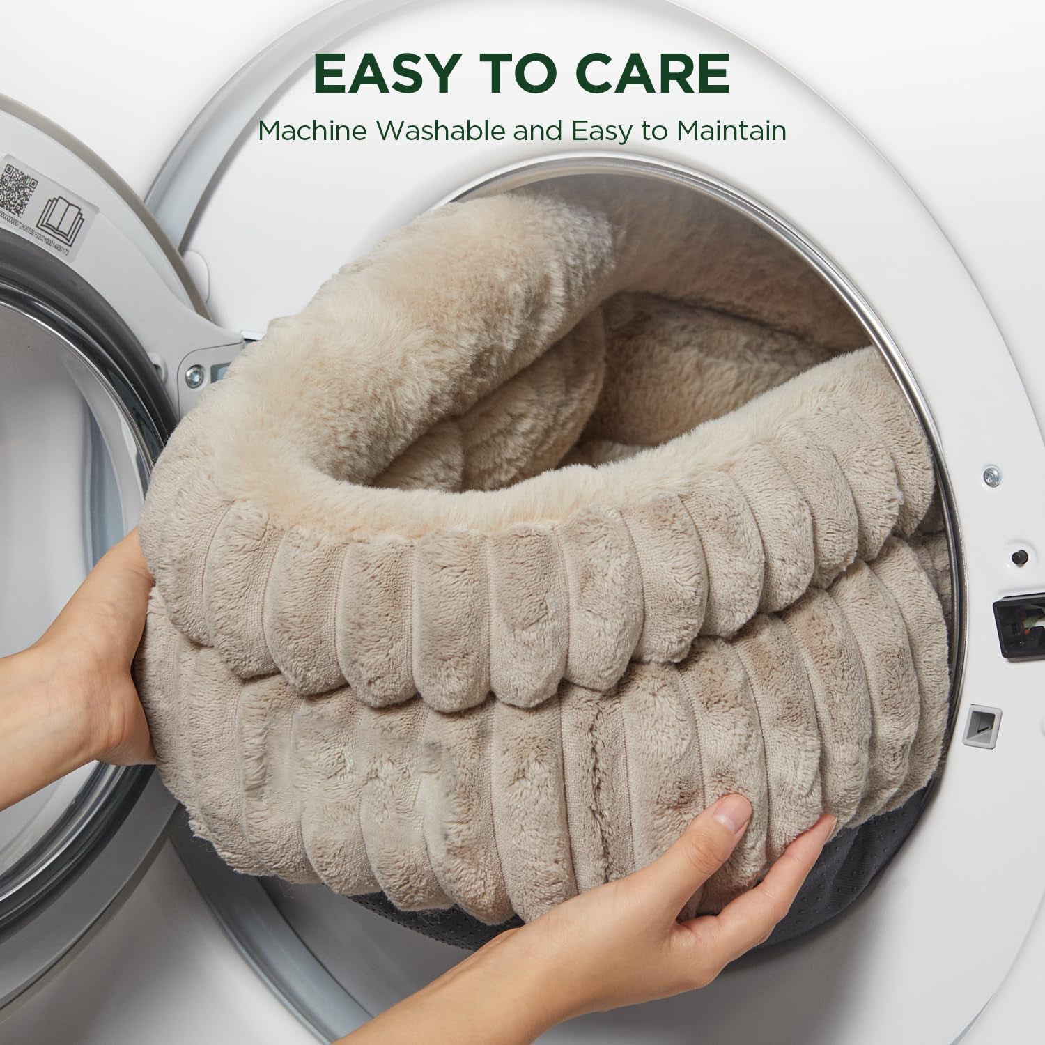 Cat Bed Kitten Bed Washable Round Cat Beds For Indoor Cats Super Soft Plush Faux Fur Pet Bed For Puppy And Kitten With Anti-Slip Bottom