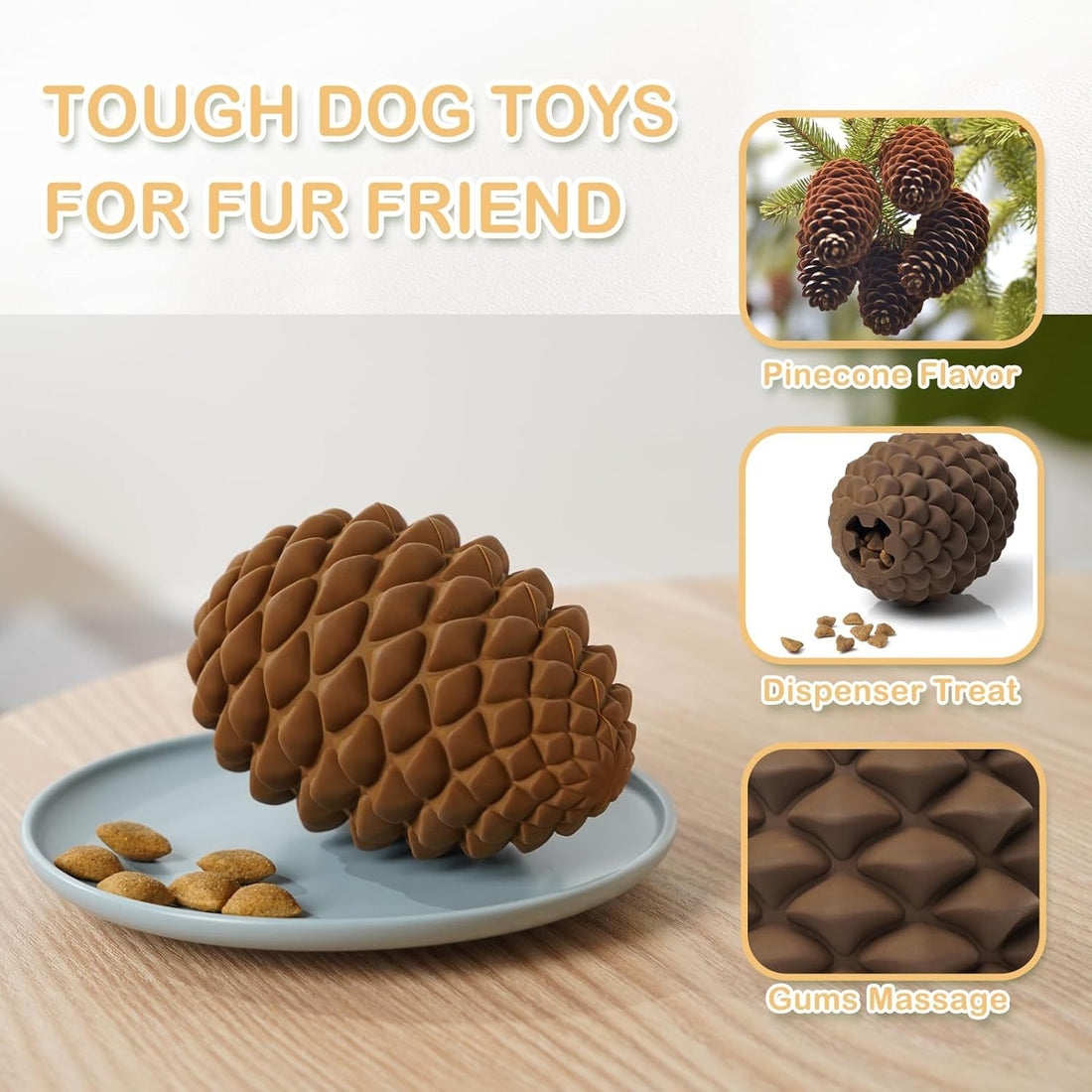 Pine Cone Tough Dog Toys