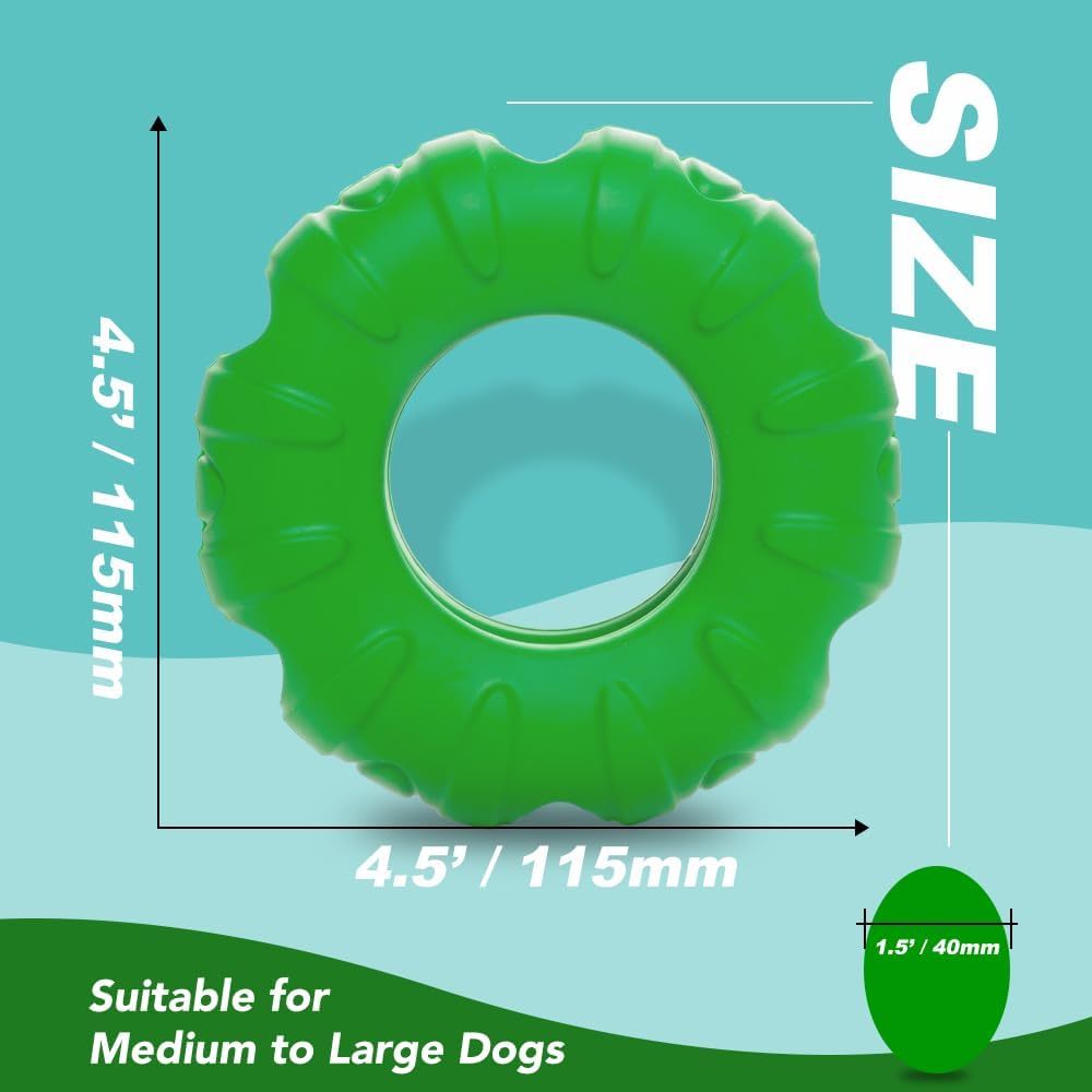 Chew Toys Puppy Tires Flavored Dog Chew Toys, Real Beef Flavor Leaky Food Toy Slow Feeder Food Treat Dispensing Toys, Dog Interactive Toys For Medium To Large Dogs