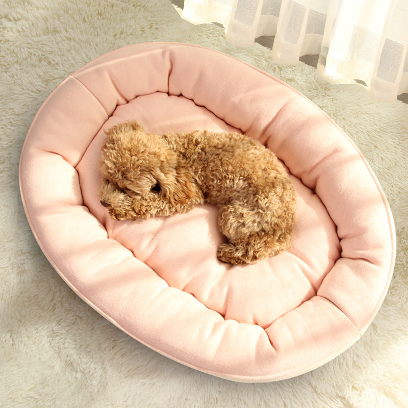 Thickened round plush pet basin