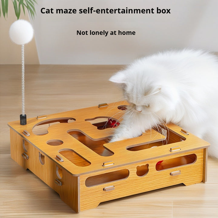 Cat Teasing Stick, Bell, Maze Box Supplies
